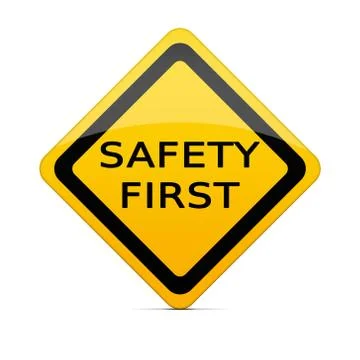 SAFETY FIRST sign with clipping path Stock Illustration