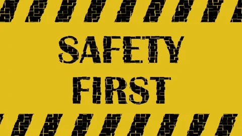 Safety first sign Stock Footage 325676040