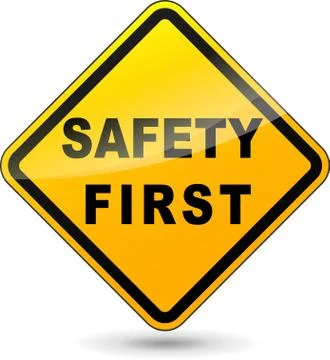 Safety first sign Stock Illustration