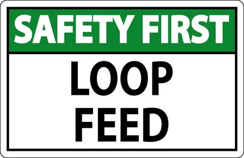 Safety First Sign, Loop Feed 스톡 일러스트