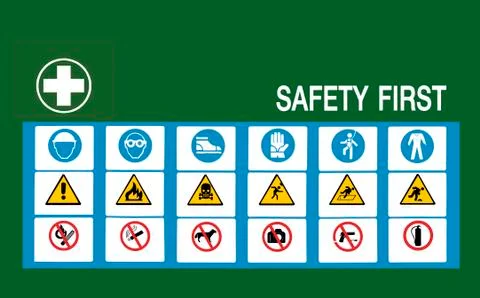Safety first symbol Stock Illustration