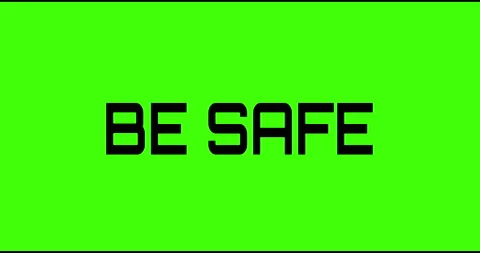 Safety first text green screen, masked glitched effect. Stock Footage 132623577