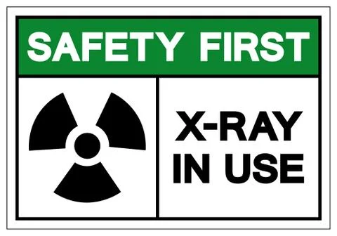 Safety First X-Ray In Use Symbol Sign, Vector Illustration, Isolate On White  Stock Illustration
