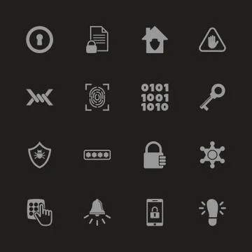 Safety - Flat Vector Icons Illustrazione stock