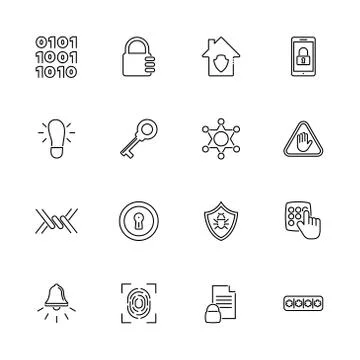 Safety - Flat Vector Icons Stock Illustration