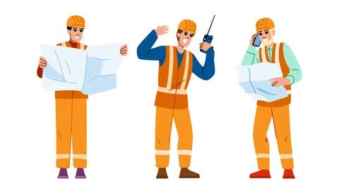 Safety foreman working vector Stock Illustration
