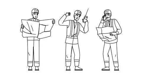 Safety foreman working vector イラスト素材