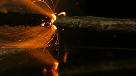 Safety fuse. Igniter blasting. Explosive charges ignition method. Stock Footage 67601946