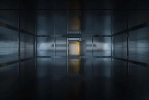 Safety gate and coded lock,abstract conception,3d rendering. Stock Illustration