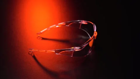 Safety glasses on a black Stock-Footage 282511612