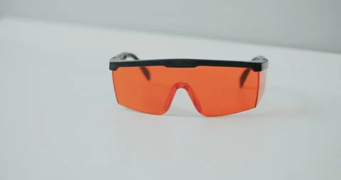 Safety glasses for doctors, on the table	 Stock Footage 140178842