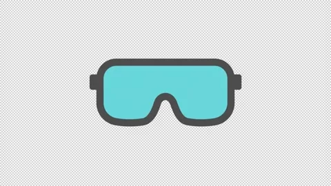 Safety Glasses Icon Stock Footage 205066638