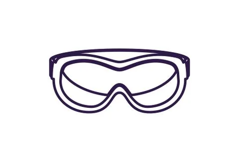 Safety glasses isolated vector icon Stock Illustration