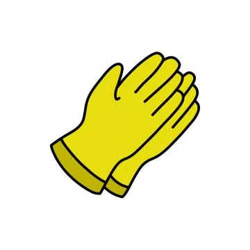 Safety gloves doodle icon, vector illustration Stock Illustration