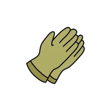 Safety gloves doodle icon, vector illustration Stock Illustration