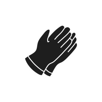 Safety gloves doodle icon, vector color illustration Stock Illustration