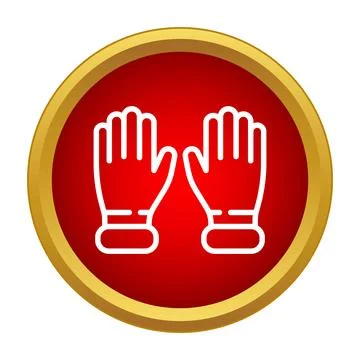 Safety gloves icon representing hand protection and security Stock Illustration