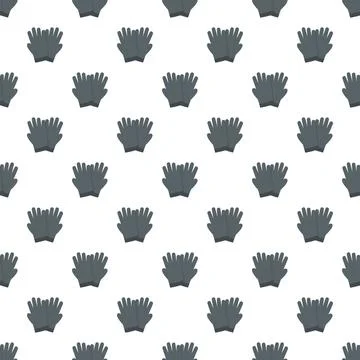 Safety gloves repeating pattern for worker protection Illustrazione stock