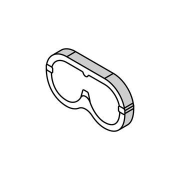 Safety goggles engineer isometric icon vector illustration Stock Illustration