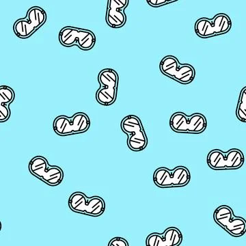 Safety goggles engineer vector seamless pattern Stock Illustration