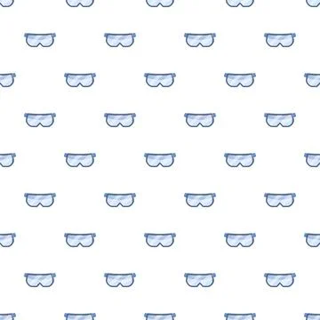 Safety goggles pattern for eye protection background 스톡 일러스트
