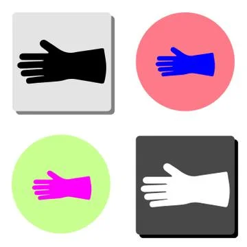 Safety hard construction glove. flat vector icon イラスト素材