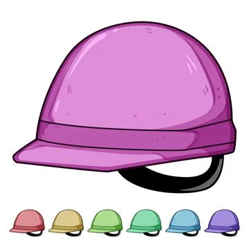 Safety hard hat cartoon vector graphic Stock Illustration