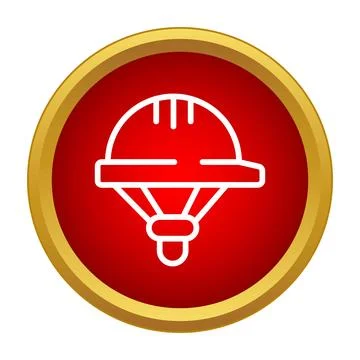 Safety hard hat icon for construction and work Ilustración de archivo
