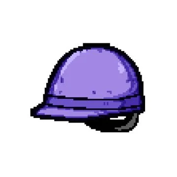 Safety hard hat pixel art vector illustration Stockillustratie