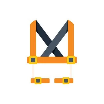 Safety harness with adjustable straps ensuring protection during work Stockillustratie