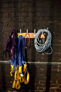 Safety harness on a hook Stock Photos