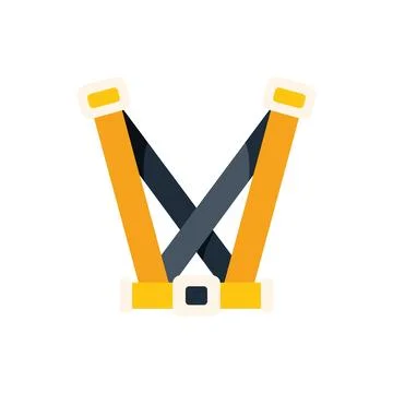 Safety harness icon protecting from falling construction symbol Stock Illustration