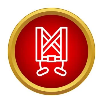 Safety harness icon representing fall protection gear Stock Illustration