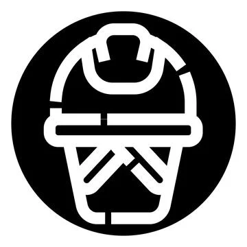 Safety harness icon representing work protection equipment イラスト素材