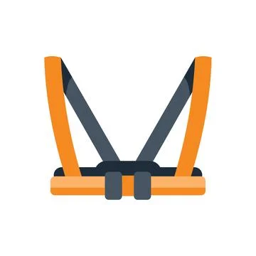 Safety harness keeping workers safe on construction site 库存插图