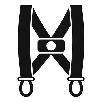 Safety harness for working at height preventing falling accidents Stock Illustration