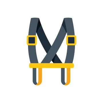 Safety harness for working at height preventing falls from elevation Stock Illustration