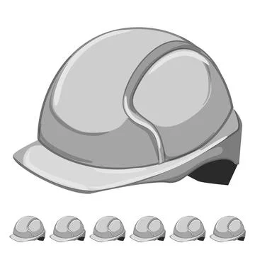 Safety helmet builder cartoon vector graphic Stock Illustration