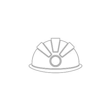 Safety helmet, hard hat. flat vector icon Stock Illustration