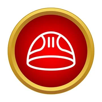 Safety helmet icon representing construction work protection Stock Illustration