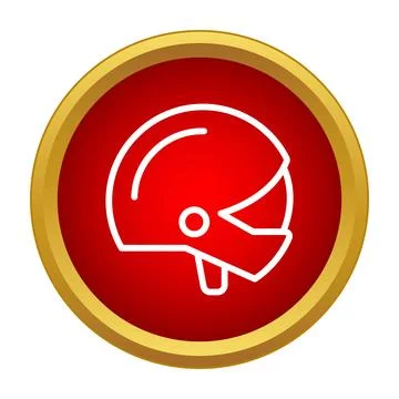Safety helmet icon representing head protection and security Stock Illustration