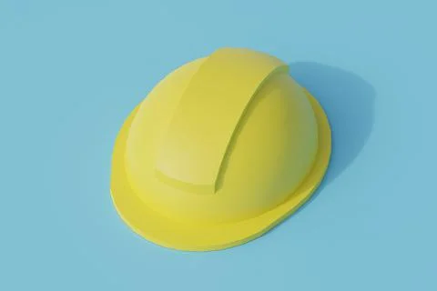 Safety helmet single isolated object. 3d render illustration Stock Illustration