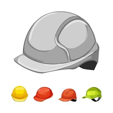 Safety helmets protection for worker and construction industry Stock Illustration