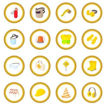 Safety icon circle Illustrazione stock
