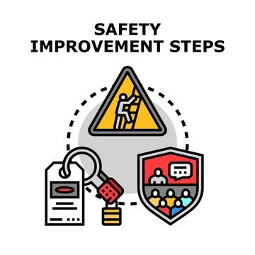 Safety improvement steps developing secure control protocols Illustrazione stock