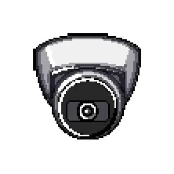 Safety ip camera pixel art vector illustration 스톡 일러스트