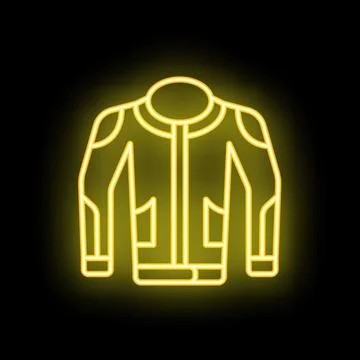 Safety jacket icon neon vector Stock Illustration