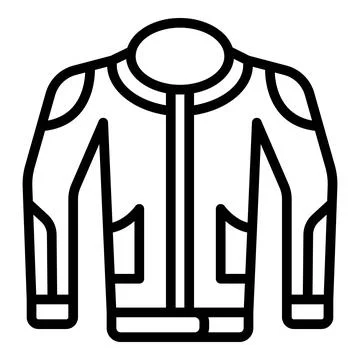 Safety jacket icon outline vector. Men biker Stock Illustration
