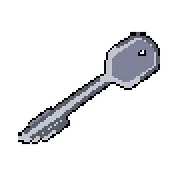 Safety key pixel art vector illustration Stock Illustration