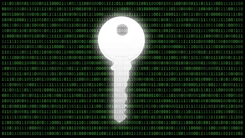 Safety key for protecting password with 01 or binary numbers on the computer  Stock Footage 102567231
